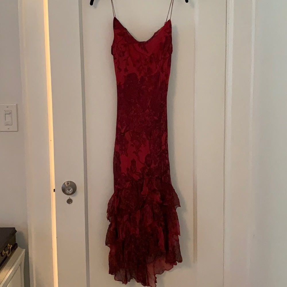 Vintage BETSEY JOHNSON layer dress - Red w/ Black